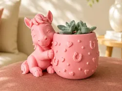 Cute Horse Planter - Free 3D Print Model