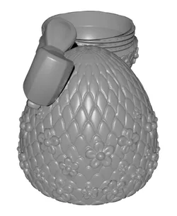 Decorated Easter Egg with Bow