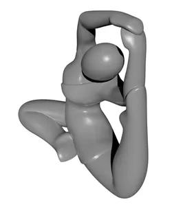 Elegant Yoga Pose 3D Printable STL Model