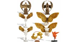 Figurines statues wings angel fish pig bust set