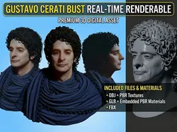 Gustavo Cerati Bust Real-Time Renderable