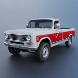 International Pickup Long Bed 1974 3D Print Model in Automotive 640813