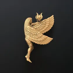 Isis Egyptian Goddess Pendant v13 3D print model 3D Print Model in Pendants 641132