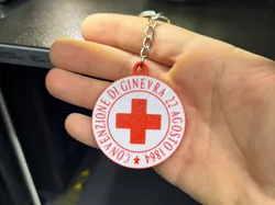 Italian Red Cross logo Keychain - Free 3D Print Model