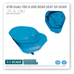 KTM Duke 790 & 890 REAR SEAT 3D SCAN (.STL, .OBJ)