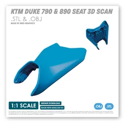 KTM DUKE 790 & 890 SEAT 3D SCAN (.OBJ, .STL)