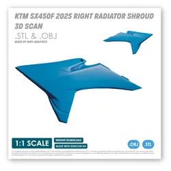 KTM SX450F 2025 LEFT & RIGHT RADIATOR SHROUD 3D SCAN (.OBJ & .STL)