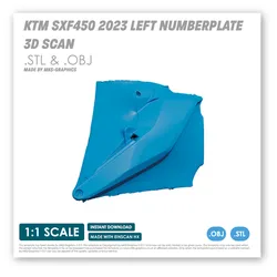 KTM SXF450 2023 LEFT NUMBERPLATE 3D SCAN (.OBJ & .BLEND)