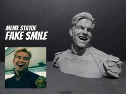 Meme Statue 04 _ Homelander's Fake Smile - Free 3D Print Model