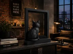 Midnight Window Cat - Free 3D Print Model