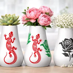 Minimalist Vase 3MF Bundle | 3 Designs Chameleon, Floral & Rose | 3D Printable Planter | Modern Home Decor Digital File