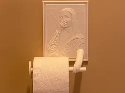 Mona Lisa Toilet paper Holder Funny Bathroom decor - Free 3D Print Model