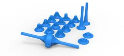 Non-Quick Change Rear End Set Scale 1 to 25 3D Print Model in Vehicle 641359