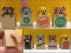 Puppy in a Grocery Bag - Clicker Fidget Toy - Free 3D Print Model