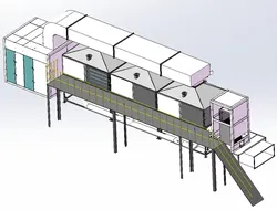 RCO activated carbon adsorption catalytic combustion equipment SolidWorks