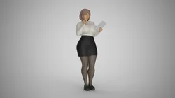 Secretary Woman 3D Print Model in Woman 640441