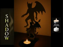 Shadow Art - Devil - Free 3D Print Model