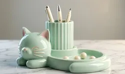 Sleeping Cat Pen Holder Free