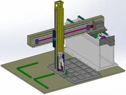 Small piece glass transplanting robot SolidWorks