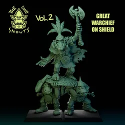 The Longsnouts - Orc Great Warchief on shield