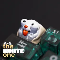 🐰 the White one - Derpy Eye Rabbit Artisan Keycap 🐰