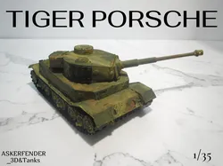 Tiger Porsche 003 1/35 Model - Free 3D Print Model