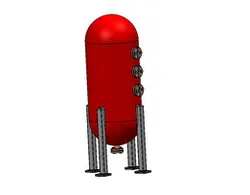 Vertical Pressure Vessel with Support Legs – SolidWorks Educational Design