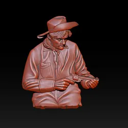 Wild West Cowboy 3D Relief