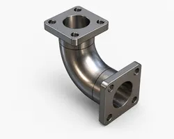 90° Flanged Pipe Elbow – CATIA V5 Industrial Design