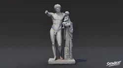 Ancient Greek Sculpture Male with Infant