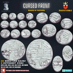 Cursed Front Trench Bases - Grimdark WW1 Base and Toppers (Pre-supported)