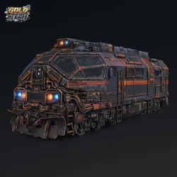 Cyber Train - Futuristic Locomotive, Cyberpunk x Metro Inspired