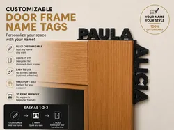 Etiquetas de nombres personalizables para marcos de puertas - Modelo de impresión 3D gratuito