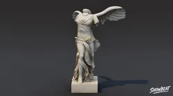 Hellenistic Winged Victory Marble Statue