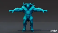 Ice Minotaur T-Pose