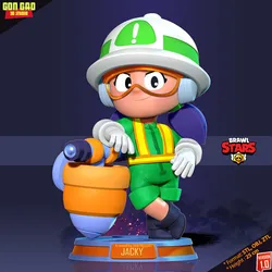 Jacky - Brawl Stars Fanart 3D Print Model in Child 608034