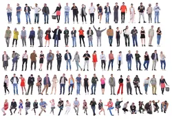 Modern character combination of male and female characters