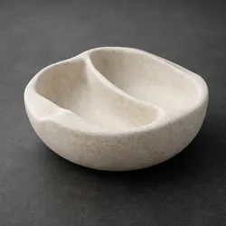 Organic Dual-Section Snack Bowl 0008