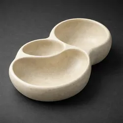 Organic Triple-Compartment Snack Bowl 0009