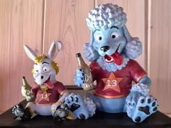 Poodle Fiestero – Figura Divertida, borracho, alcohol - Modelo de impresión 3D gratuito