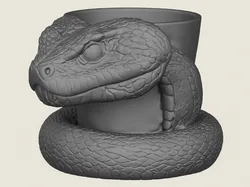 Python Snake Head Planter 3D Print Model in Decor 608352
