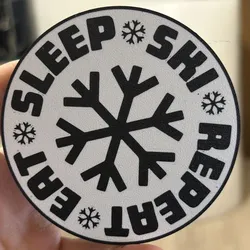 Ski Eat Sleep coaster
