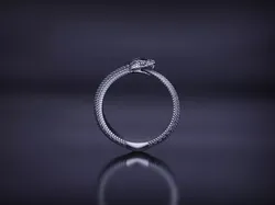 Snake Ring Pendant Ouroboros Faceted