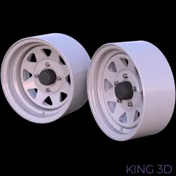 STL  WHEELS  IRON  8 SPOKE  TRAILER / JEEP  4 AND 5 SCREWS