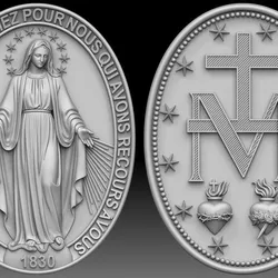 VIRGEN MILAGROSA MIRACULOUS MEDAL 3D print model