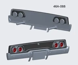 1:18 Dodge Charger 1968 rear light panel - Calandra posteriore