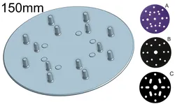 150mm orbital sanding disc alignment helpers and CAD drawings - SCHTAER, YOKIJI, METAHO