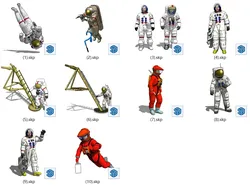 Astronaut model SketchUp format - includes multiple poses