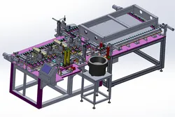 Automatic assembly production line for audio speakers