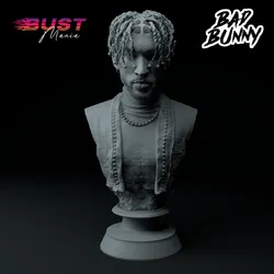 Bad Bunny Braids Edition Premium 3D Bust STL